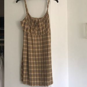 yellow plaid urban dress